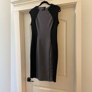 Body on dress. Black and grey.